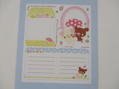 Rare ❤︎ Vintage *ੈ✩‧₊˚ Collectible ✿  Gift - Cute Kawaii DIY Paper Cut-outs Note Cards / Tags / Bookmarks - Lucky Clover Pigs