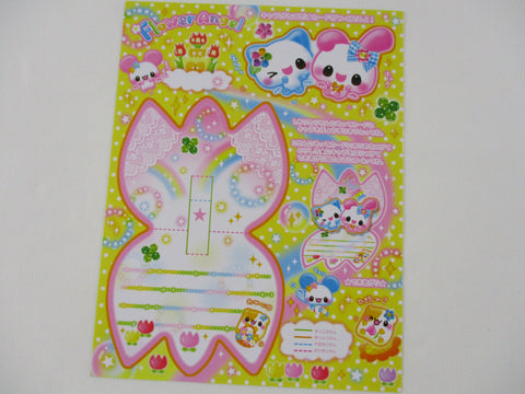 Rare ❤︎ Vintage *ੈ✩‧₊˚ Collectible ✿  Gift - Cute Kawaii DIY Paper Cut-outs Note Cards / Tags / Bookmarks - Flower Angel Rabbit and Cat