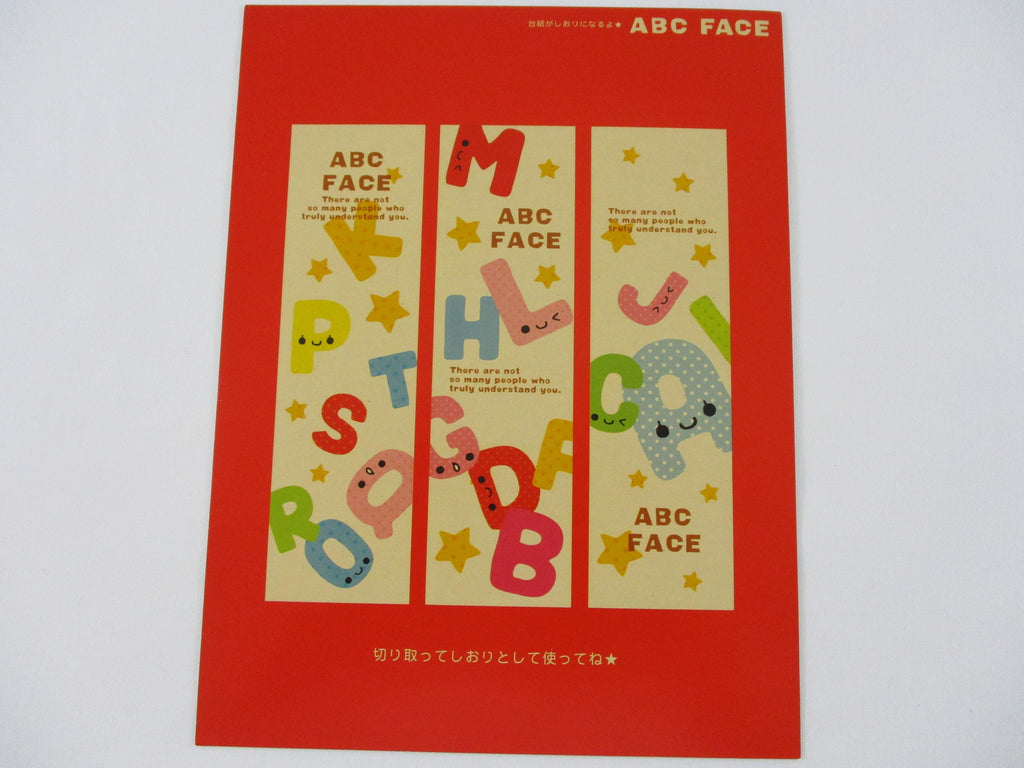 Rare ❤︎ Vintage *ੈ✩‧₊˚ Collectible ✿  Gift - Cute Kawaii DIY Paper Cut-outs Note Cards / Tags / Bookmarks - Alphabet Smile