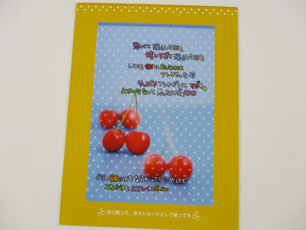 Rare ❤︎ Vintage *ੈ✩‧₊˚ Collectible - Cute Kawaii DIY Cherries Postcard