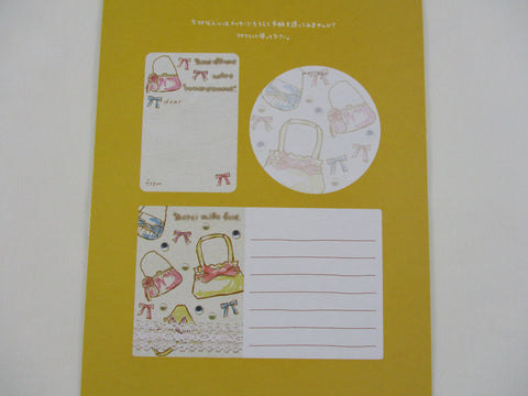 Rare ❤︎ Vintage *ੈ✩‧₊˚ Collectible ✿  Gift - Cute Kawaii DIY Paper Cut-outs Note Cards / Tags / Bookmarks - Girl Dear Accessories Purse Bag