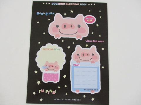Rare ❤︎ Vintage *ੈ✩‧₊˚ Collectible ✿  Gift - Cute Kawaii DIY Paper Cut-outs Note Cards / Tags / Bookmarks - Boo Piggy Piglet