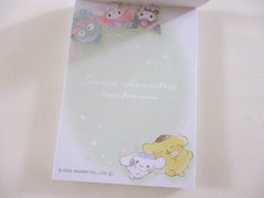 Cute Kawaii Kamio Sanrio Characters Hello Kitty Pochacco Purin Cinnamoroll Kuromi My Melody Happy Flower Garden Mini Notepad / Memo Pad - Stationery Designer Paper Collection
