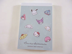 Cute Kawaii Kamio Sanrio Characters Corocoro Face Collection Hello Kitty Purin Cinnamoroll My Melody Kuromi Pochacco Mini Notepad / Memo Pad - Stationery Designer Paper Collection