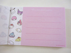Cute Kawaii Kamio Sanrio Characters Corocoro Face Collection Hello Kitty Purin Cinnamoroll My Melody Kuromi Pochacco Mini Notepad / Memo Pad - Stationery Designer Paper Collection