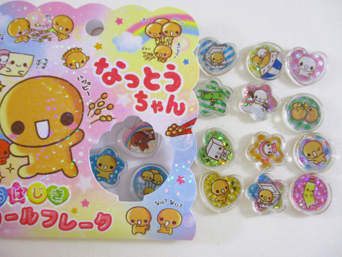 Cute Kawaii Crux Candy Drop Style Flake Stickers Sack - Natto chan - for Journal Planner Agenda Craft Scrapbook