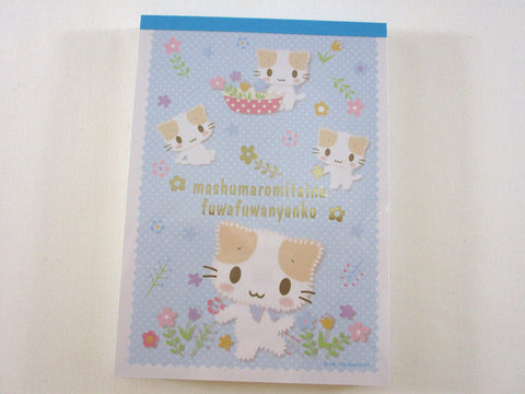 Rare ❤︎ Vintage *ੈ✩‧₊˚ Collectible ✿ Gift - Cute Kawaii Sanrio Masyumaro Fuwa Nyanko Cat 4 x 6 Inch Notepad / Memo Pad preowned - Stationery Designer Paper Collection Gift