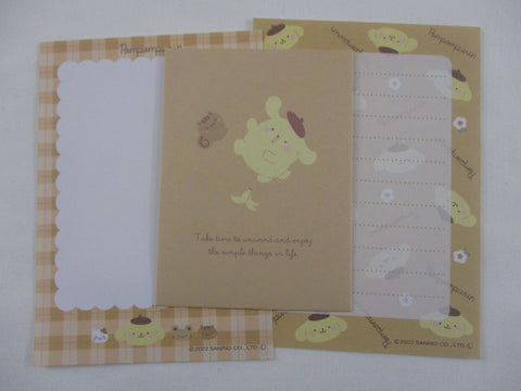 Cute Kawaii Sanrio Pom Pom Purin Mini Letter Set B - Small Writing Note Envelope Set Stationery
