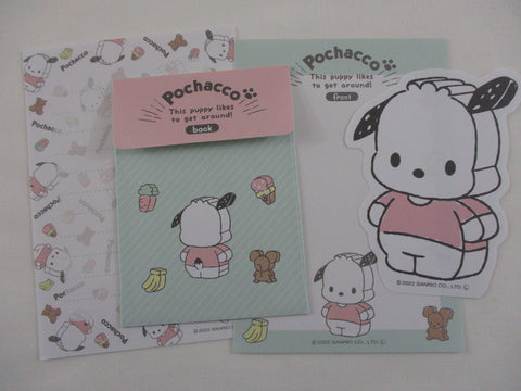 Cute Kawaii Sanrio Pochacco Mini Letter Set C - Small Writing Note Envelope Set Stationery
