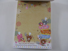Rare ❤︎ Vintage *ੈ✩‧₊˚ Collectible ✿ Gift - Cute Kawaii VHTF Vintage Collectible Kamio Bear's World Donut Kitchen 4 x 6 Inch Notepad / Memo Pad - Stationery Designer Paper Collection