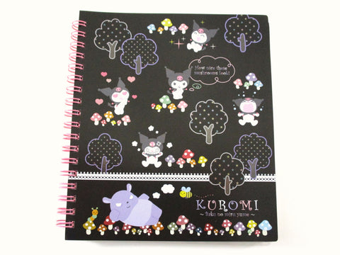 Rare ❤︎ Vintage *ੈ✩‧₊˚ Collectible ✿ Gift - Cute Kawaii Sanrio Kuromi 6.25 x 7.25 in Creative DIY Spiral Notebook Notepad 2010 - Stationery Designer Paper Collection Journal Scrapbook - preowned