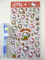 Cute Kawaii Sanrio Hello Kitty Large Sticker Sheet - D Popcorn - for Journal Planner Craft Agenda Diary Project Gift Favorite