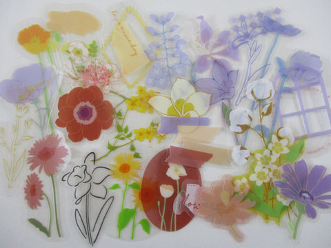 Flower Stem Bloom theme Gardening Flake stickers Mix - 30 pcs BGM