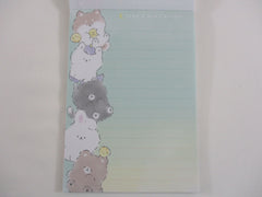 Cute Kawaii Q-Lia Animals Fuwa Moko Purple 4 x 6 Inch Notepad / Memo Pad - Stationery Designer Paper Collection