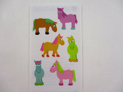 Mrs Grossman Chubby Ponies Horse Farm Animal Sticker Sheet / Module - Vintage & Collectible - Stationery Journal Scrapbook Diary Notebook Planner Schedule Gift
