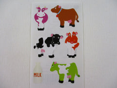 Mrs Grossman Chubby Cows Farm Animal Sticker Sheet / Module - Vintage & Collectible - Stationery Journal Scrapbook Diary Notebook Planner Schedule Gift