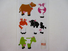 Mrs Grossman Chubby Cows Farm Animal Sticker Sheet / Module - Vintage & Collectible - Stationery Journal Scrapbook Diary Notebook Planner Schedule Gift