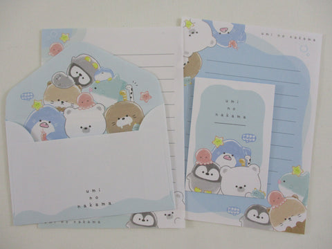 Cute Kawaii Q-Lia Penguin Shark Octopus Star Mini Letter Sets