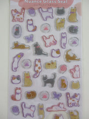 Cute Kawaii Kamio Candy Drop / Glass Style Sticker Sheet - Cat Kitty Feline Pet - for Journal Planner Craft Agenda Organizer Scrapbook