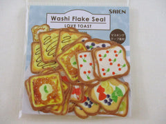 Cute Kawaii Saien I Love Toast Breakfast Bread Healthy Butter Fresh Vegetable Fruit Food Hungry Stickers Flake Sack - B - for Journal Planner Craft Scrapbook Collectible Gift