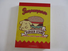 Cute Kawaii Sanrio Retro Anniversary Series - Pom pom Purin Burger Stand - Mini Notepad / Memo Pad - Stationery Designer Paper Collection Collectible Gift preowned