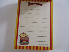 Cute Kawaii Sanrio Retro Anniversary Series - Pom pom Purin Burger Stand - Mini Notepad / Memo Pad - Stationery Designer Paper Collection Collectible Gift preowned