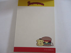 Cute Kawaii Sanrio Retro Anniversary Series - Pom pom Purin Burger Stand - Mini Notepad / Memo Pad - Stationery Designer Paper Collection Collectible Gift preowned