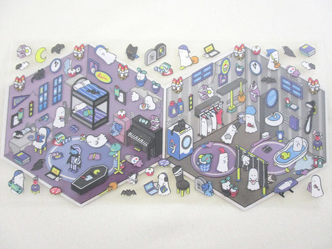 Cute Kawaii Kamio Space Hall Series Sticker Sheet A - Ghost Dormitory Halloween - for Journal Planner Craft Agenda Scrapbook Stationery Schedule Diary Gift