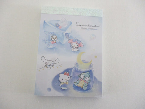 Cute Kawaii Kamio Sanrio Characters Clear Colors My Melody Hangyodon Kuririn Mini Notepad / Memo Pad - Stationery Designer Paper Collection Writing Note Message Special Paper Gift