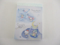 Cute Kawaii Kamio Sanrio Characters Clear Colors My Melody Hangyodon Kuririn Mini Notepad / Memo Pad - Stationery Designer Paper Collection Writing Note Message Special Paper Gift
