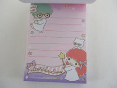 Cute Kawaii Sanrio Little Twin Stars Glasses Mini Notepad / Memo Pad - Stationery Designer Paper Collection Note Special Message Paper Gift