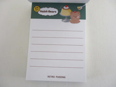 Cute Kawaii Q-Lia Bear Pudding Mini Notepad / Memo Pad - Stationery Journal Diary Craft Gift