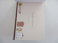 Cute Kawaii Q-Lia Bear Pudding Mini Notepad / Memo Pad - Stationery Journal Diary Craft Gift
