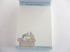 Cute Kawaii Peanuts Snoopy Siblings A Mini Notepad / Memo Pad Sun Star - Stationery Journal Diary Gift