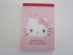 Cute Kawaii Sanrio Hello Kitty 50th Anniversary Mini Notepad / Memo Pad - Stationery Journal Diary Gift (preowned)