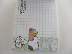 Cute Kawaii Peanuts Snoopy Mini Notepad / Memo Pad Kamio - Comic Green - Stationery Journal Diary Gift