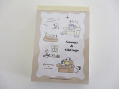 Cute Kawaii Peanuts Snoopy Siblings B Mini Notepad / Memo Pad Sun Star - Stationery Journal Diary Gift