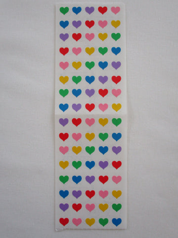 Mrs Grossman Rainbow Hearts Sticker Sheet / Module - Vintage & Collectible