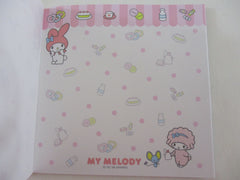 Cute Kawaii VHTF Vintage Sanrio My Melody 4.25 x 4.25 Inch Notepad / Memo Pad - Stationery Designer Paper Collection Preowned New