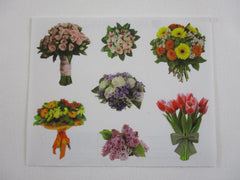Mrs Grossman Beautiful Bouquets Photoessence Sticker Sheet / Module - 4 x 3.25 in - Vintage & Collectible - Craft Scrapbook Journal Gift