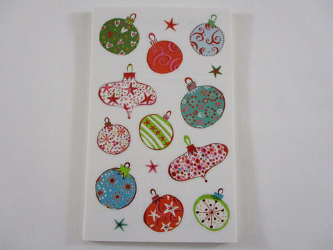 Mrs Grossman Turnowsky Christmas Merry Ornaments Sticker Sheet / Module - 4 x 6.5 in - Vintage & Collectible - Stationery Journal Scrapbook Diary Notebook Planner Schedule Gift