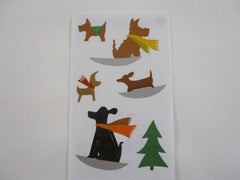 Mrs Grossman Winter Dog Fun Sticker Sheet / Module - Vintage & Collectible - Stationery Journal Scrapbook Diary Notebook Planner Schedule Gift