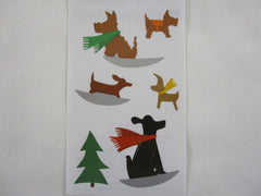 Mrs Grossman Winter Dog Fun Sticker Sheet / Module - Vintage & Collectible - Stationery Journal Scrapbook Diary Notebook Planner Schedule Gift