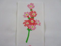 Mrs Grossman Pink Flower Sticker Sheet / Module - Vintage & Collectible - Stationery Journal Scrapbook Diary Notebook Planner Schedule Gift