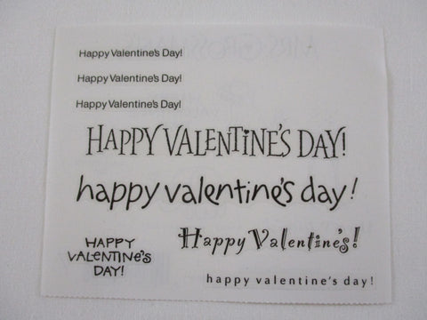 Mrs Grossman Happy Valentine's Day Sticker Sheet / Module - 4 x 3.25 in - Vintage & Collectible Gift - Scrapbook Journal Diary Craft