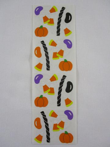 Mrs Grossman Pumpkin Halloween Candies Sticker Sheet / Module - Vintage & Collectible