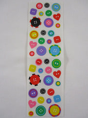 Mrs Grossman Buttons Sticker Sheet / Module - Vintage & Collectible Stationery Journal Scrapbook Diary Notebook Planner Schedule Gift