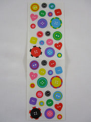 Mrs Grossman Buttons Sticker Sheet / Module - Vintage & Collectible Stationery Journal Scrapbook Diary Notebook Planner Schedule Gift
