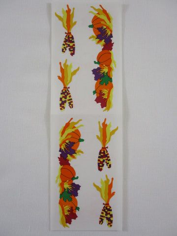 Mrs Grossman Autumn Fall Pumpkin Corn Harvest Sticker Sheet / Module - Vintage & Collectible