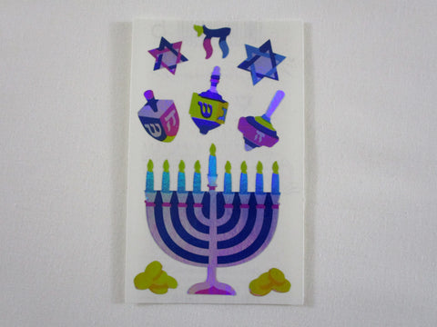 Mrs Grossman Chanukah Hanukkah Sticker Sheet / Module - Vintage & Collectible - Stationery Journal Scrapbook Diary Notebook Planner Schedule Gift